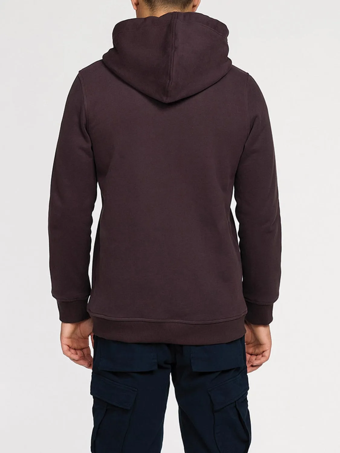 Organic Cotton Zip Up Hoodie Burgundy