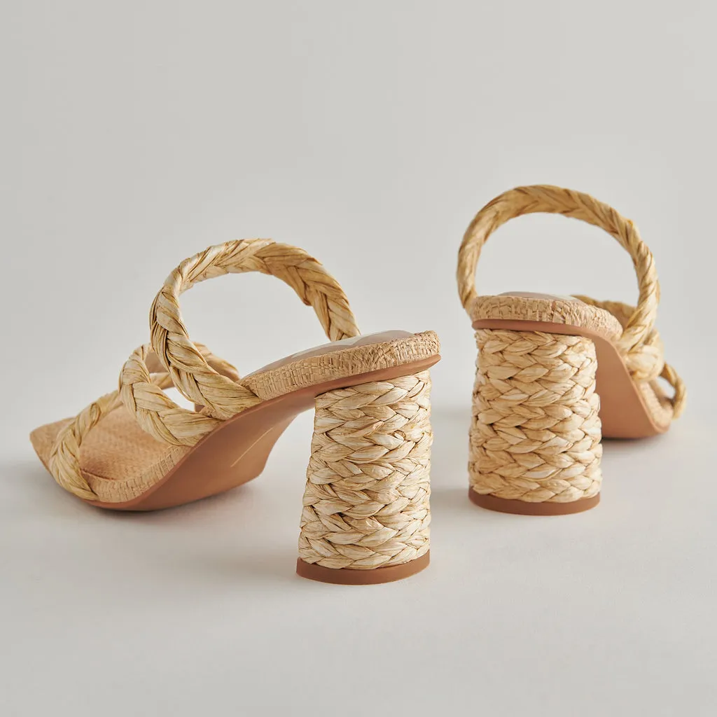 PANG Heels LT Natural Raffia | Women's Natural Braided Heels– Dolce Vita 6882427240514