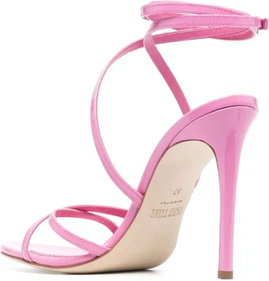 Paris Texas 110mm lace-up sandals Pink