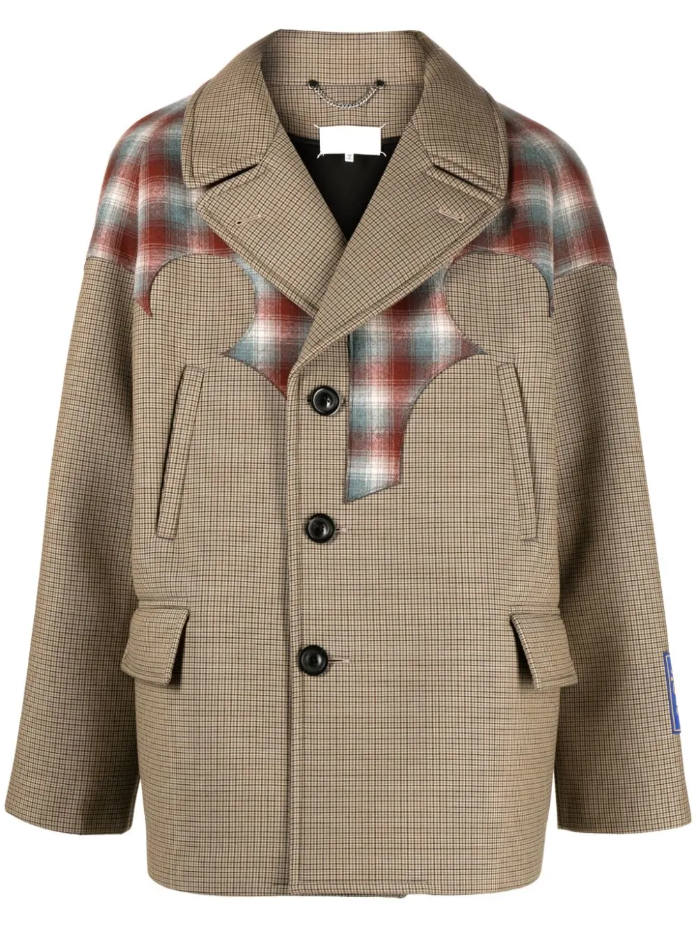 PENDLETON DETAIL WOOL BLEND CABAN COAT