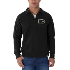 Philadelphia Flyers 47 Brand Black Cross-Check 1/4-Zip Pullover Sweatshirt