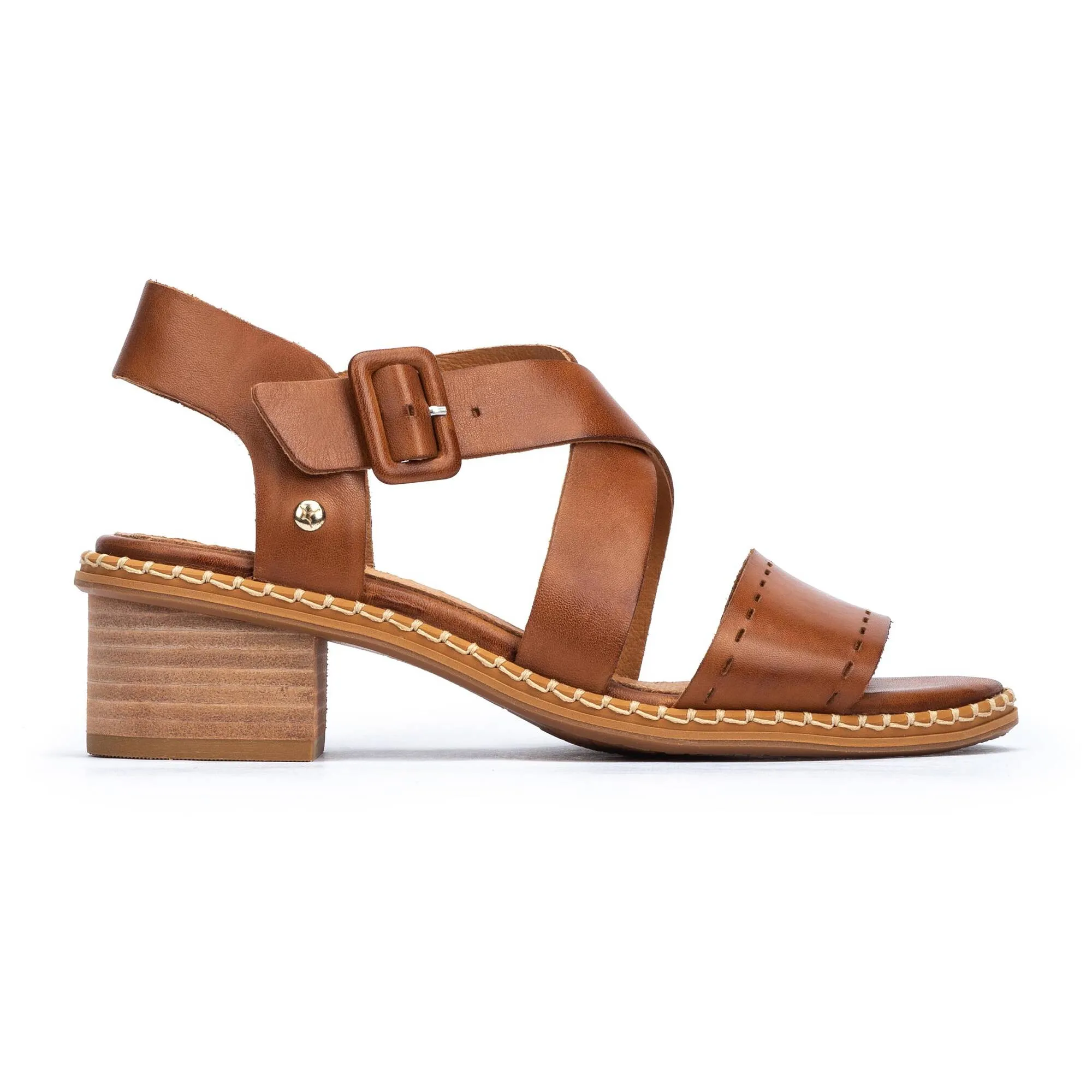 Pikolinos Women’s Blanes Leather Sandals-Brandy