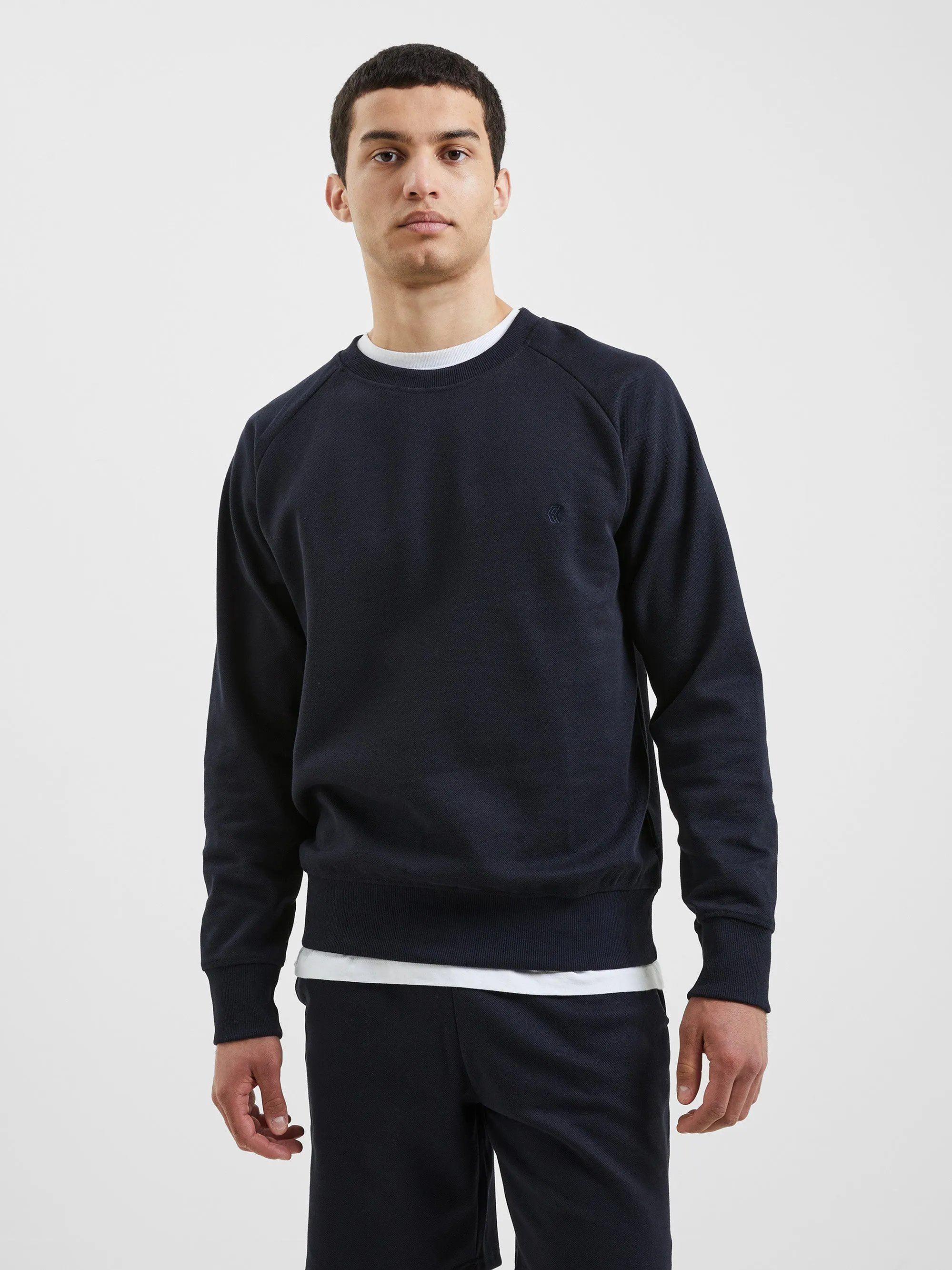 Pique Crewneck Sweatshirt