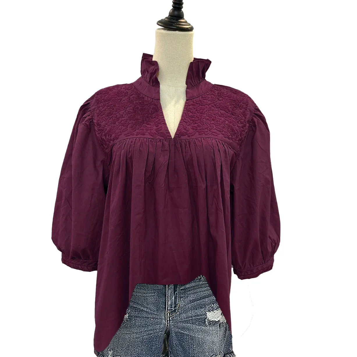 PRE-ORDER: Double Maroon Tailgater Blouse (shipping early September)