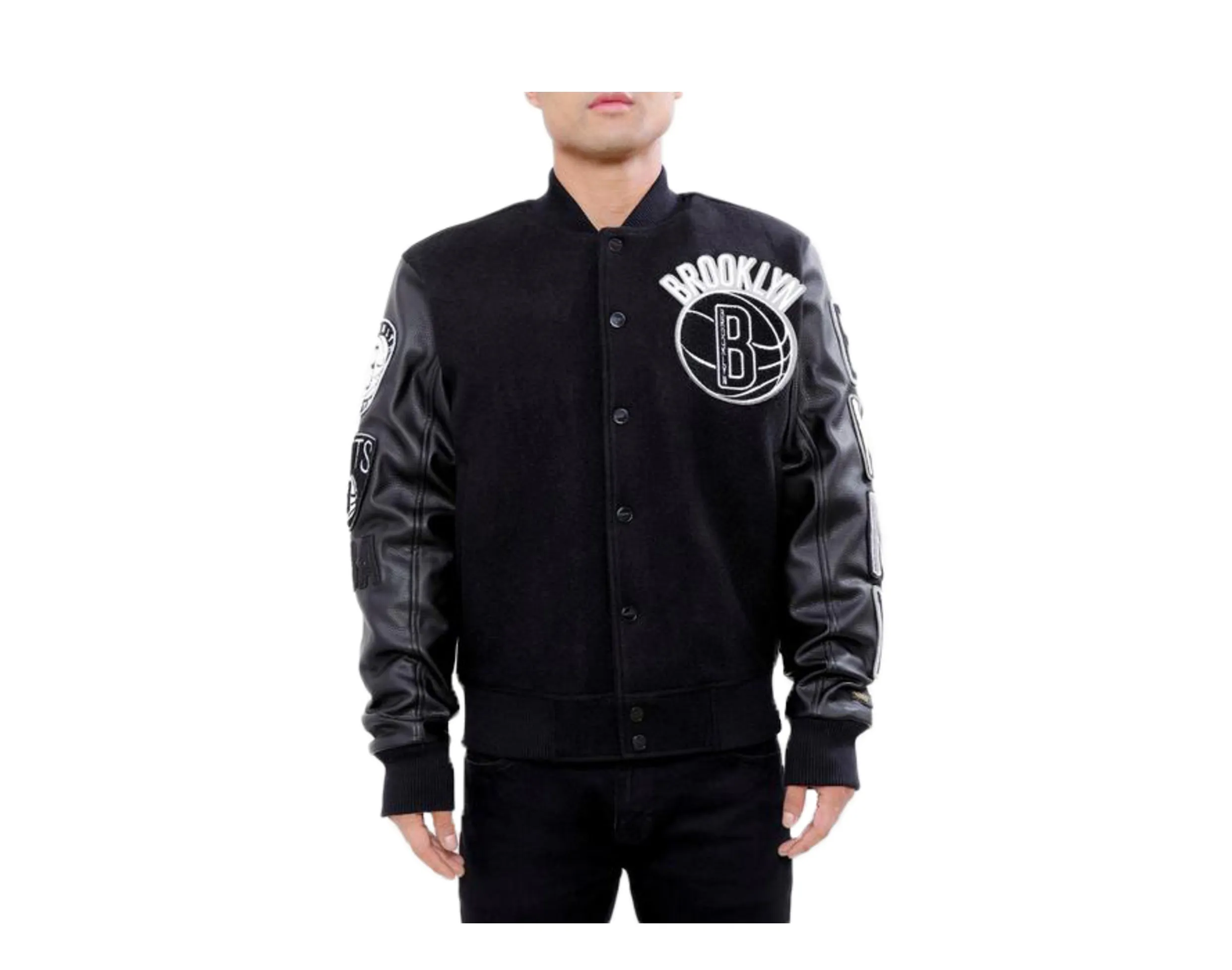 Pro Standard Brooklyn Nets Blended Logo Varsity Men's Jacket