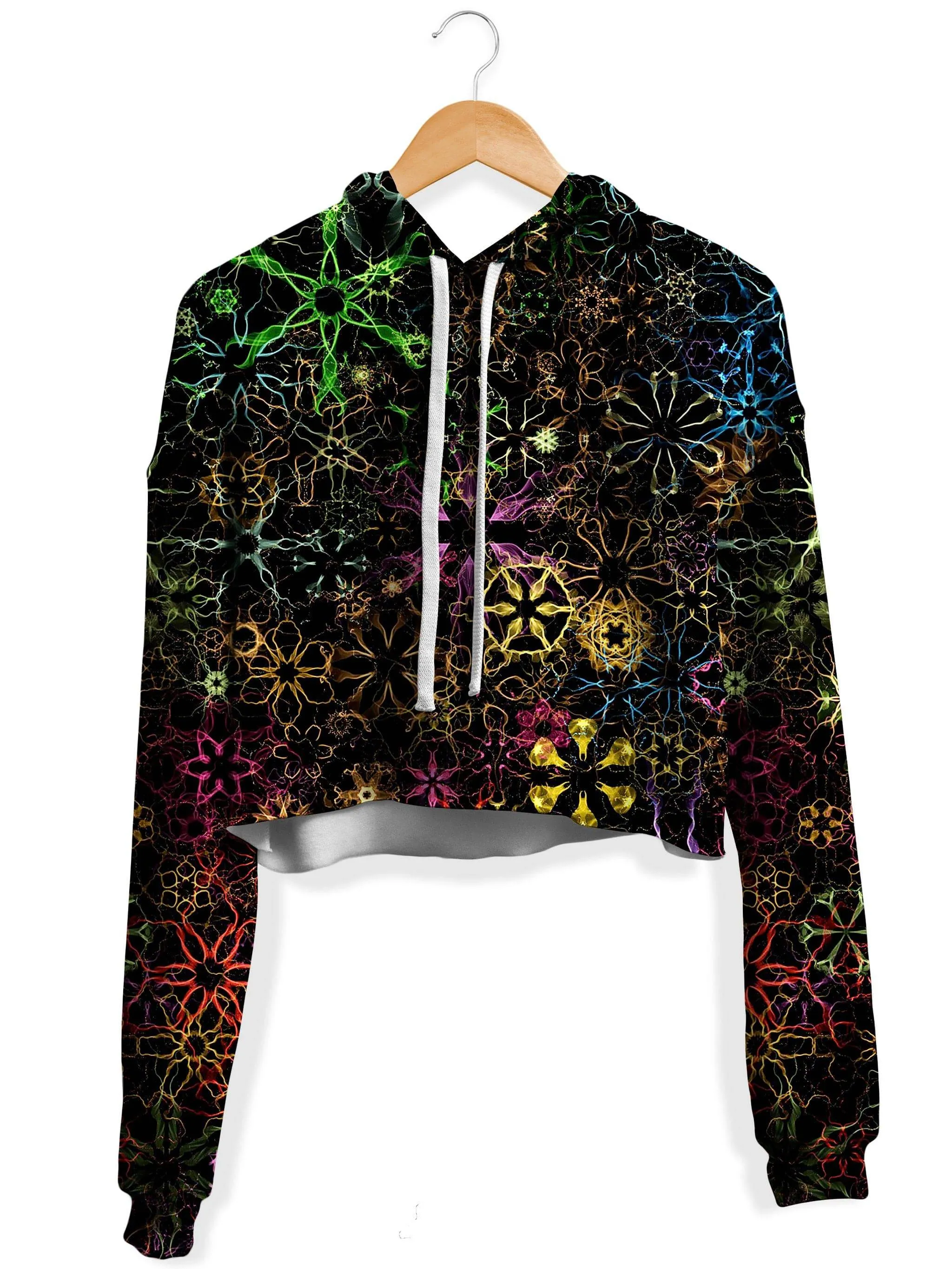 Psy Constellation Fleece Crop Hoodie