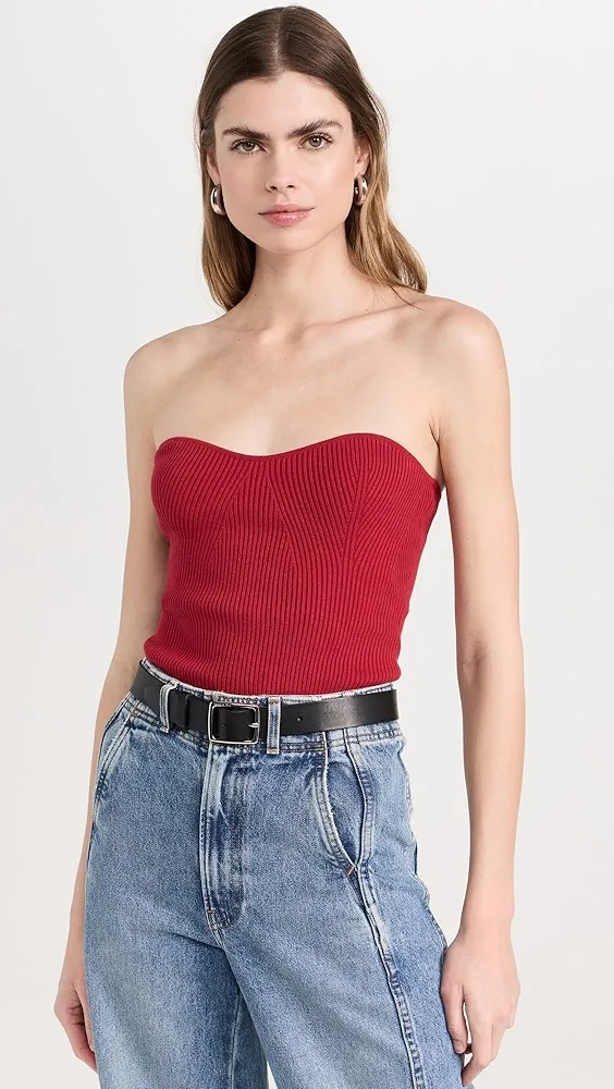 Reformation   Jenni Strapless Sweater 