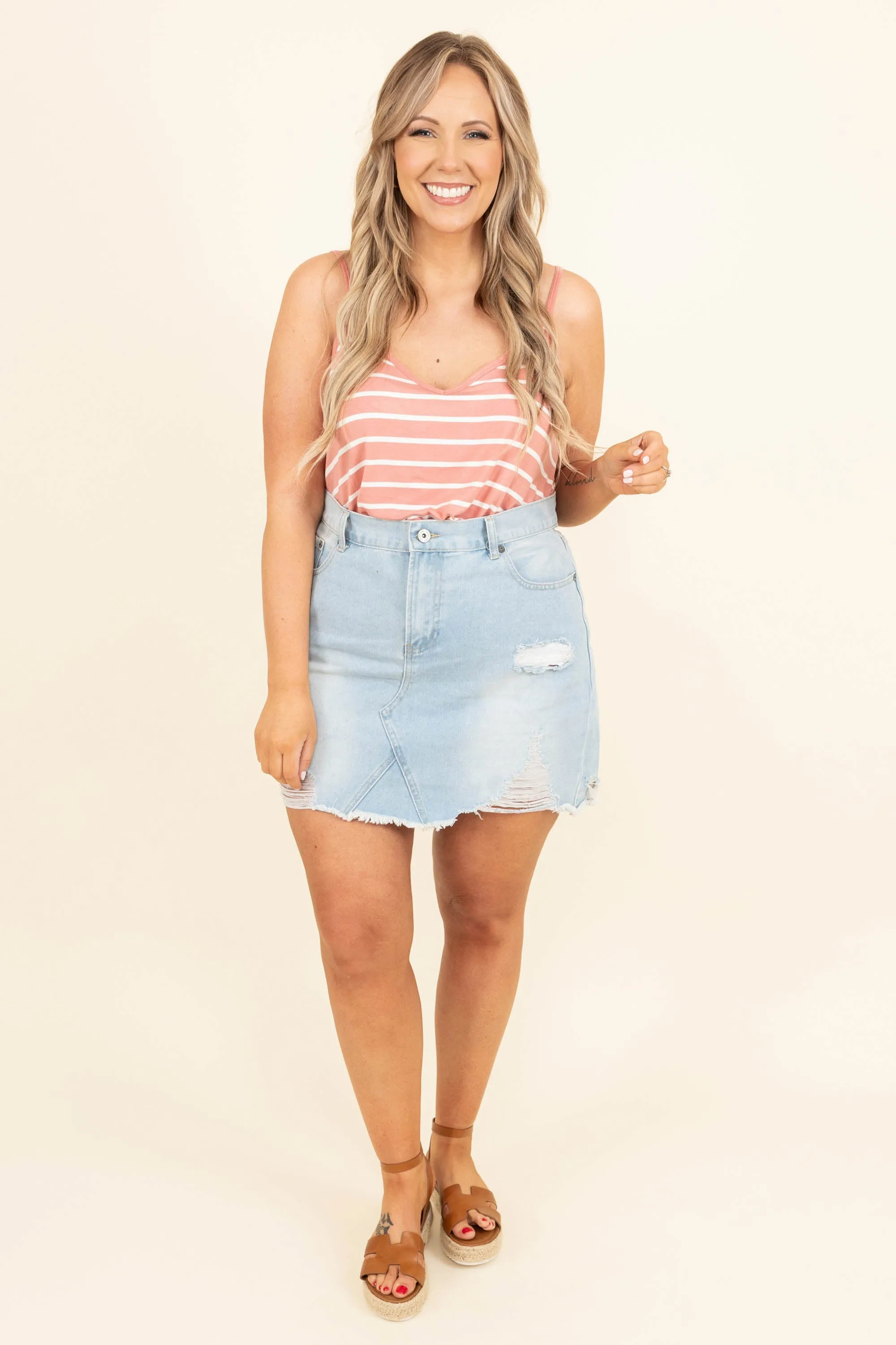 Rhythm Of Love Skirt, Light Denim