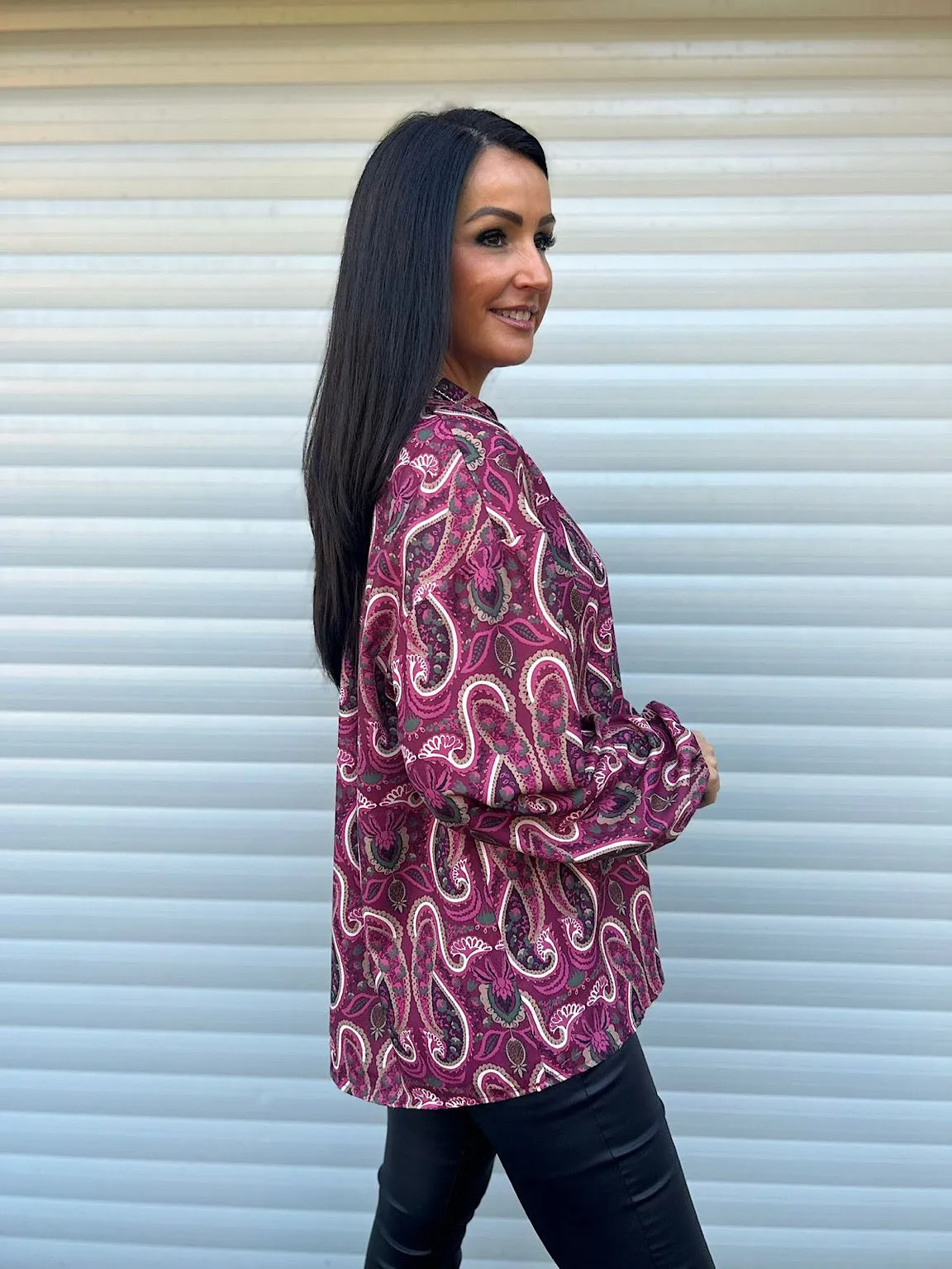 Rose Paisley Print Blouse Elsie