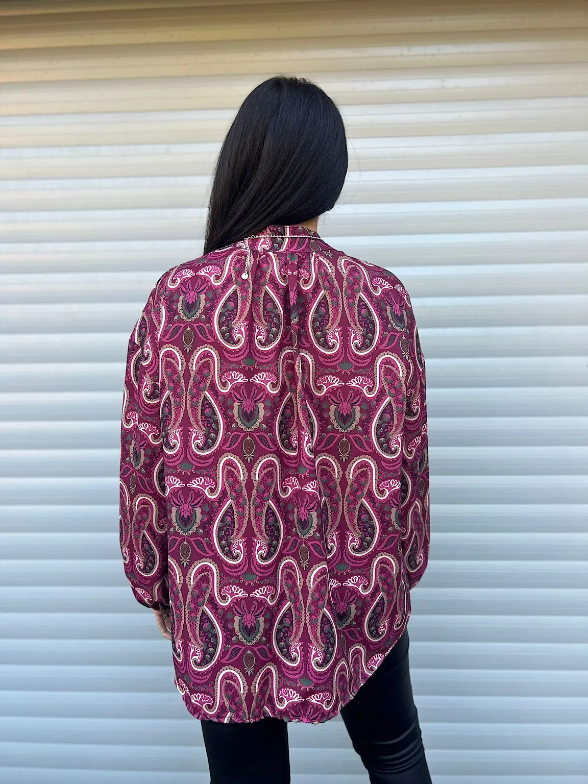 Rose Paisley Print Blouse Elsie