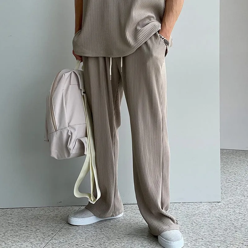 RT No. 9524 PLEATED SLEEVELESS SHIRT & WIDE DRAWSTRING PANTS