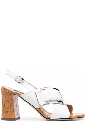 Sergio Rossi Prince Buckled Block Heel Sandals