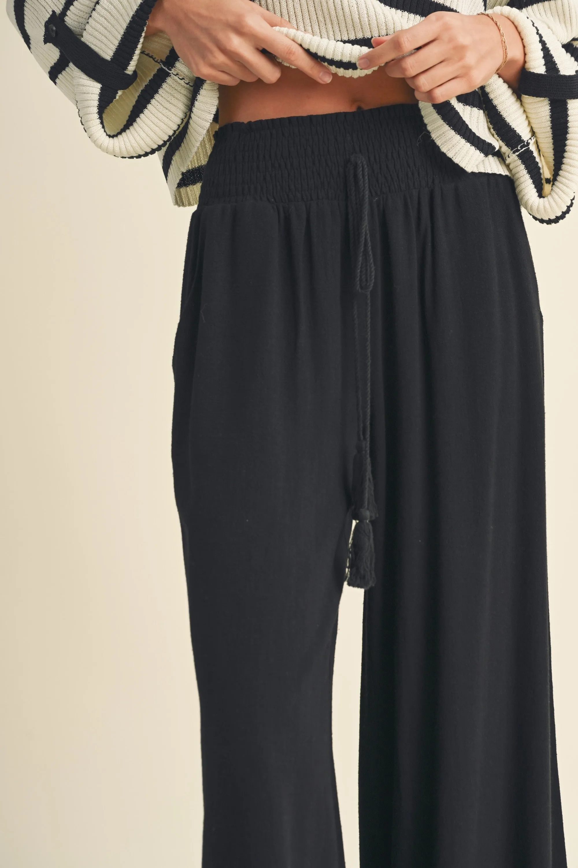 Tassel Linen Pants