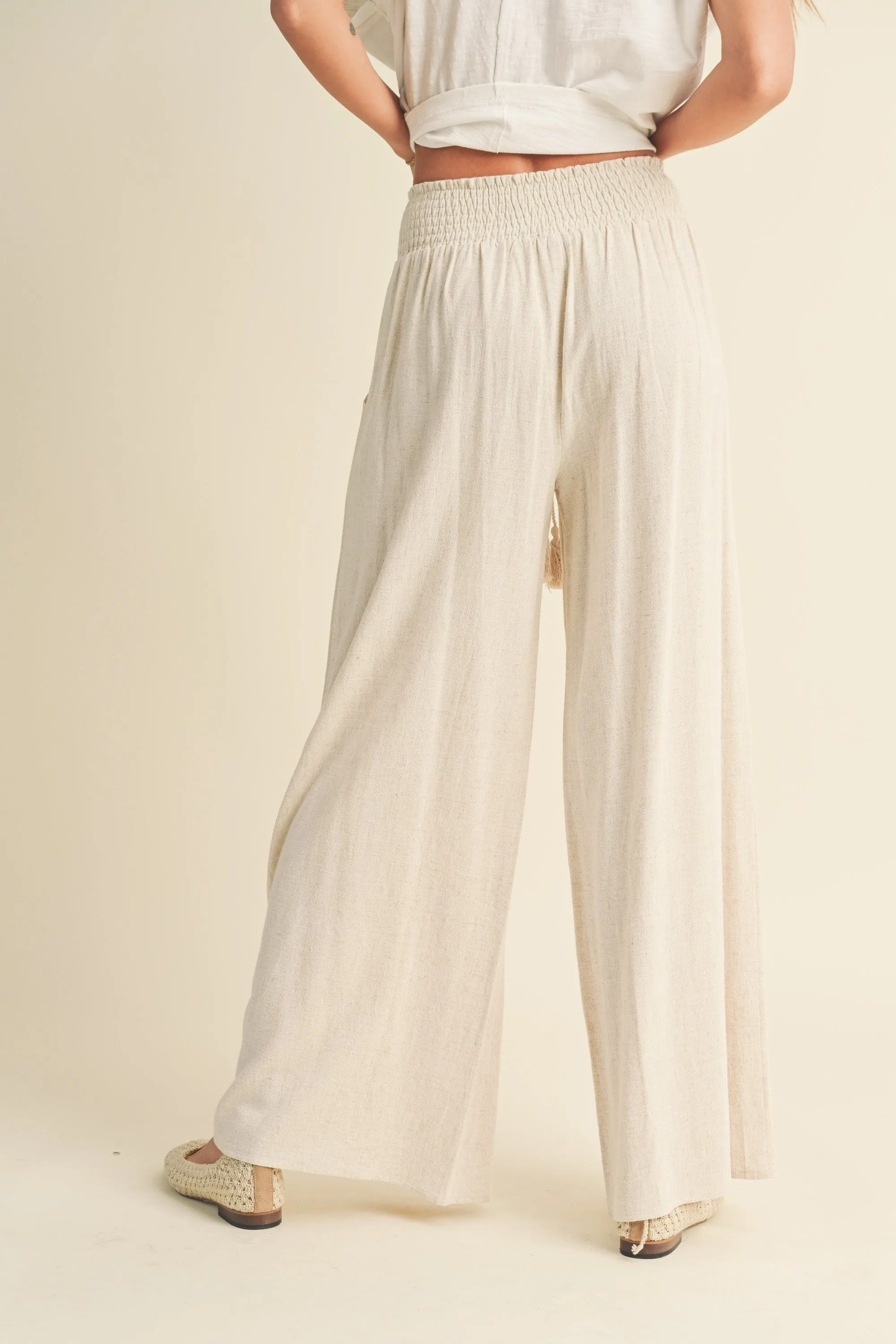 Tassel Linen Pants