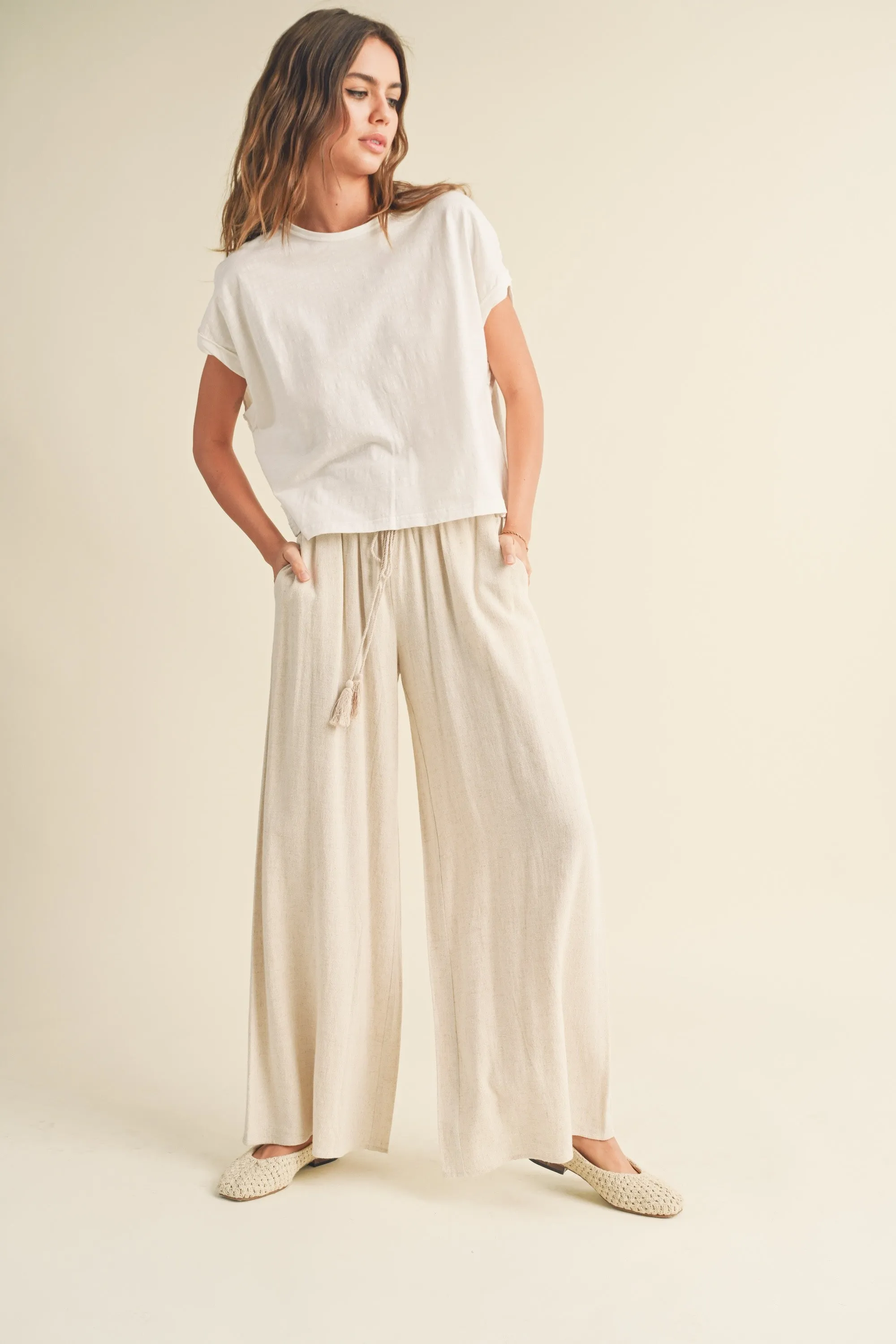 Tassel Linen Pants