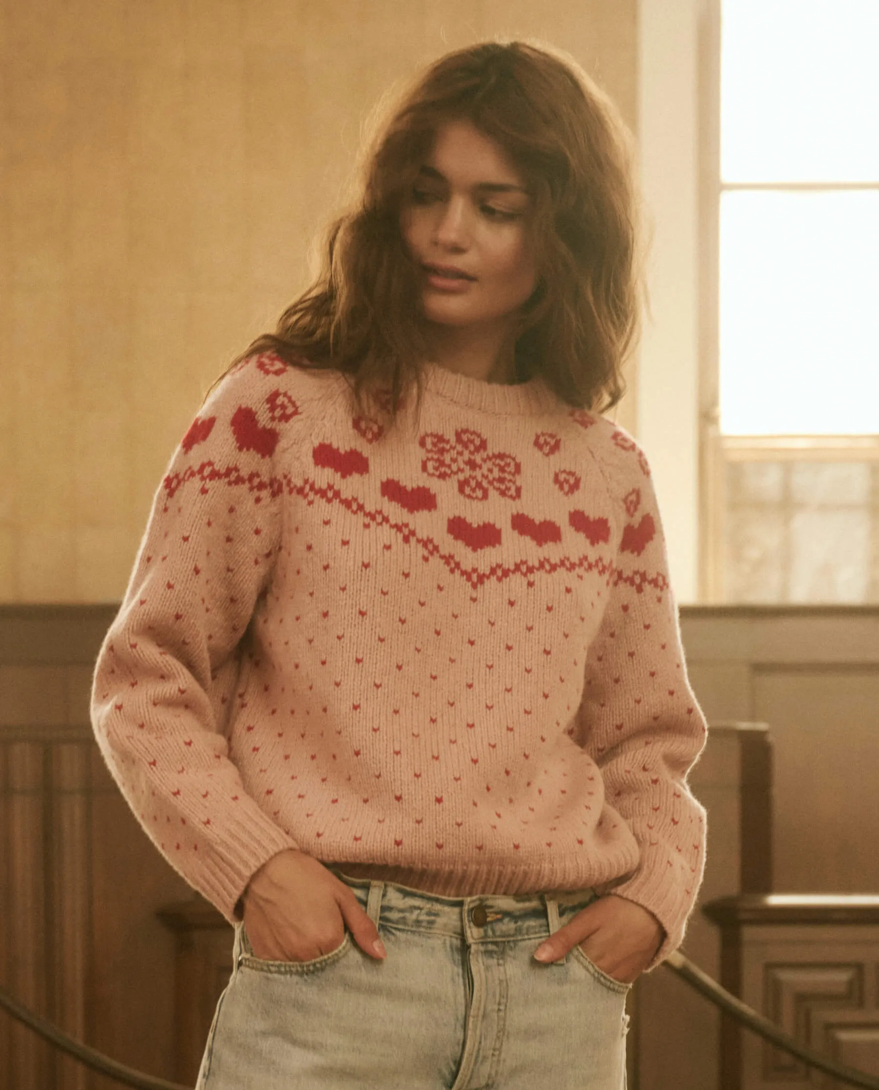 The Sweetheart Pullover. -- Blush with Cherry