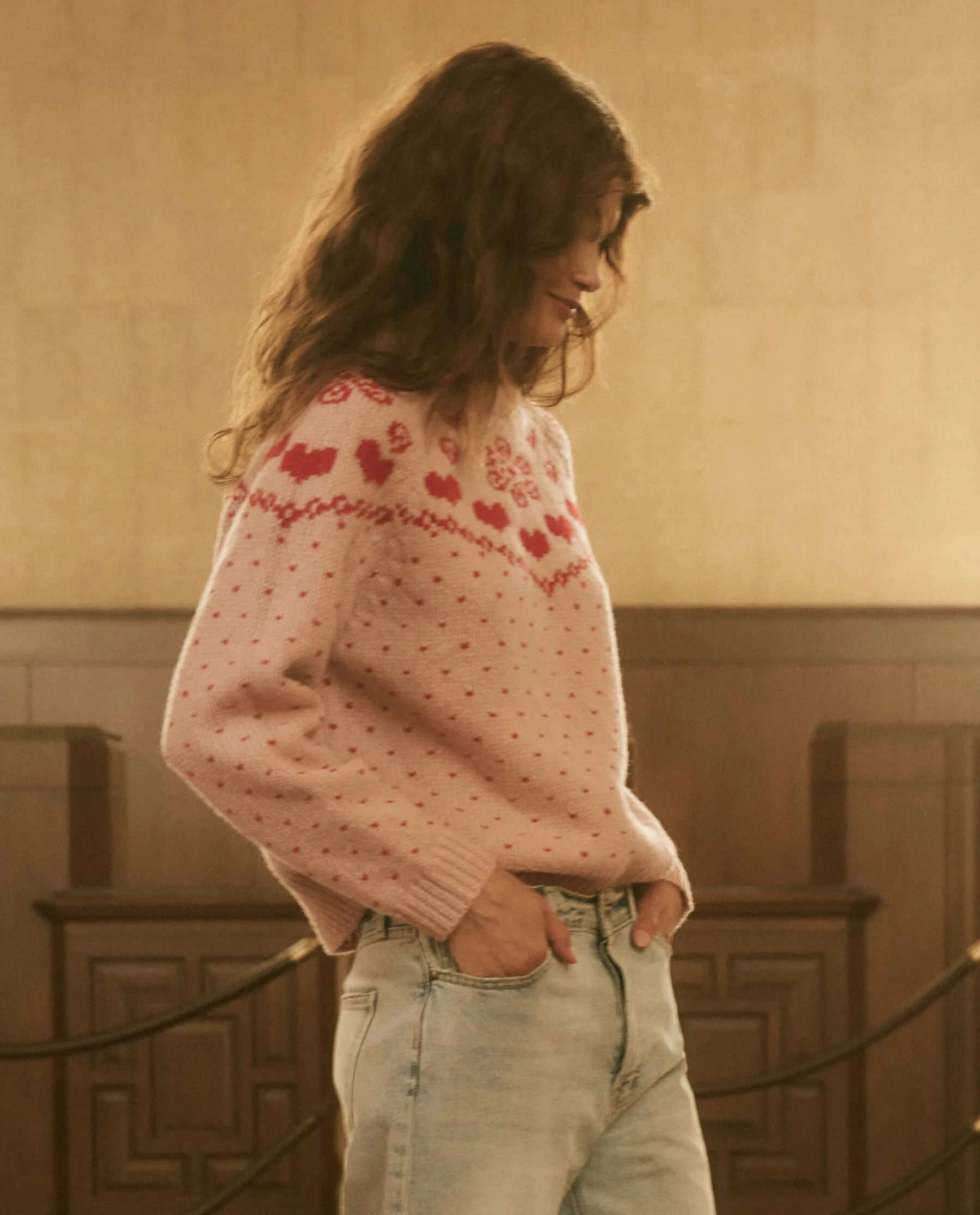 The Sweetheart Pullover. -- Blush with Cherry