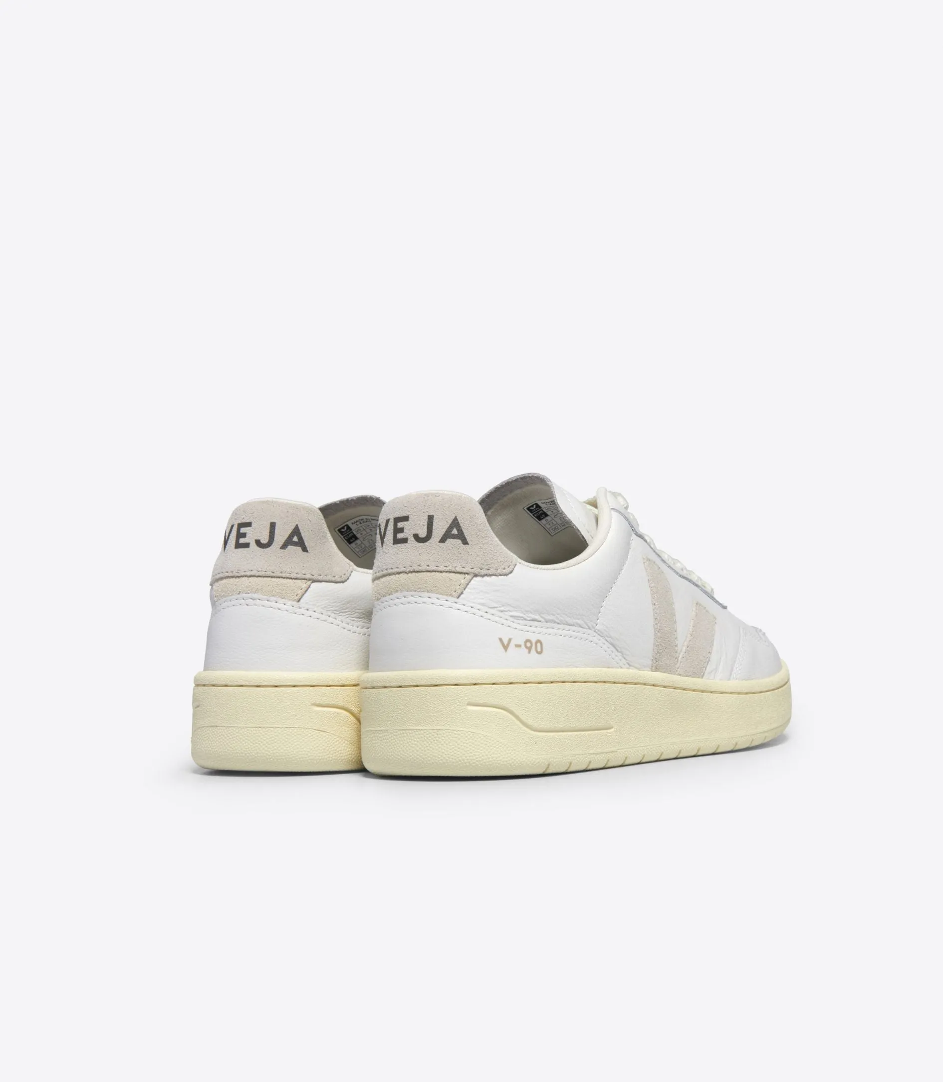 V-90 Leather Sneaker (White + Natural)