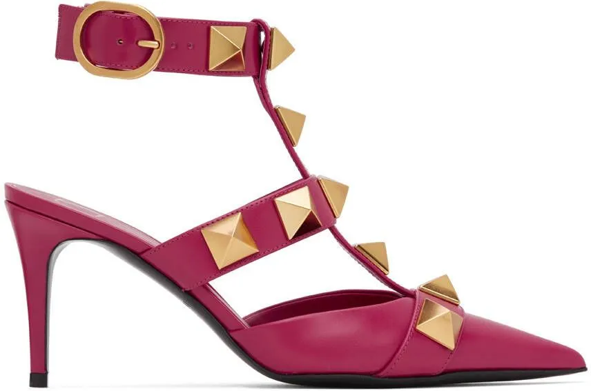 Valentino Garavani Pink Roman Stud Heels