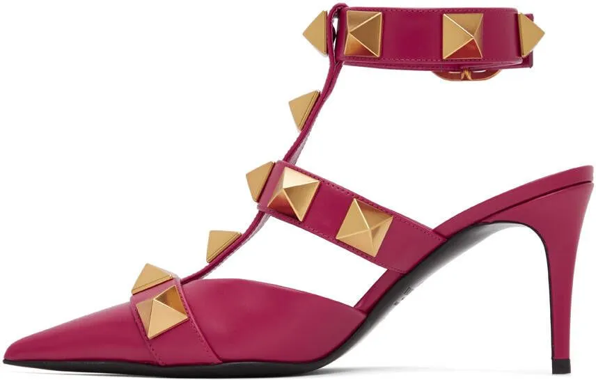 Valentino Garavani Pink Roman Stud Heels