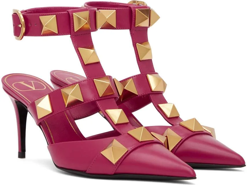 Valentino Garavani Pink Roman Stud Heels