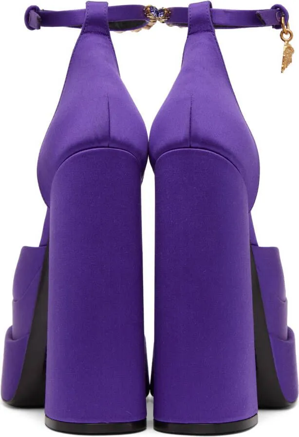 Versace Purple Aevitas Platform Heels