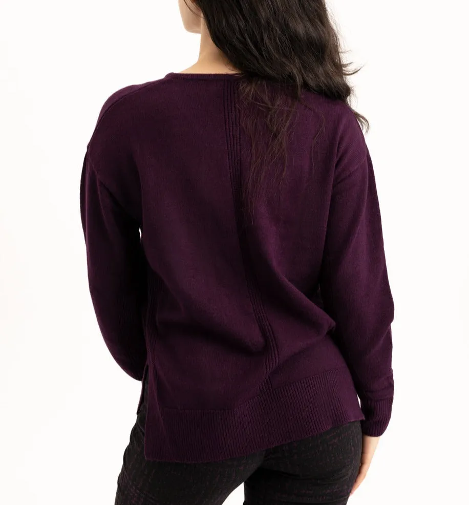 V- Neck Sweater With Pocket