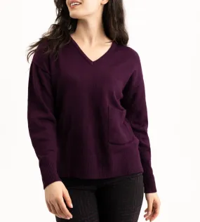 V- Neck Sweater With Pocket