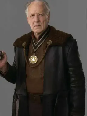 Werner Herzog The Mandalorian Black Leather Coat