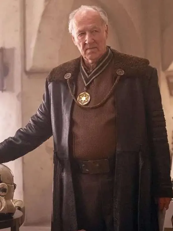 Werner Herzog The Mandalorian Black Leather Coat