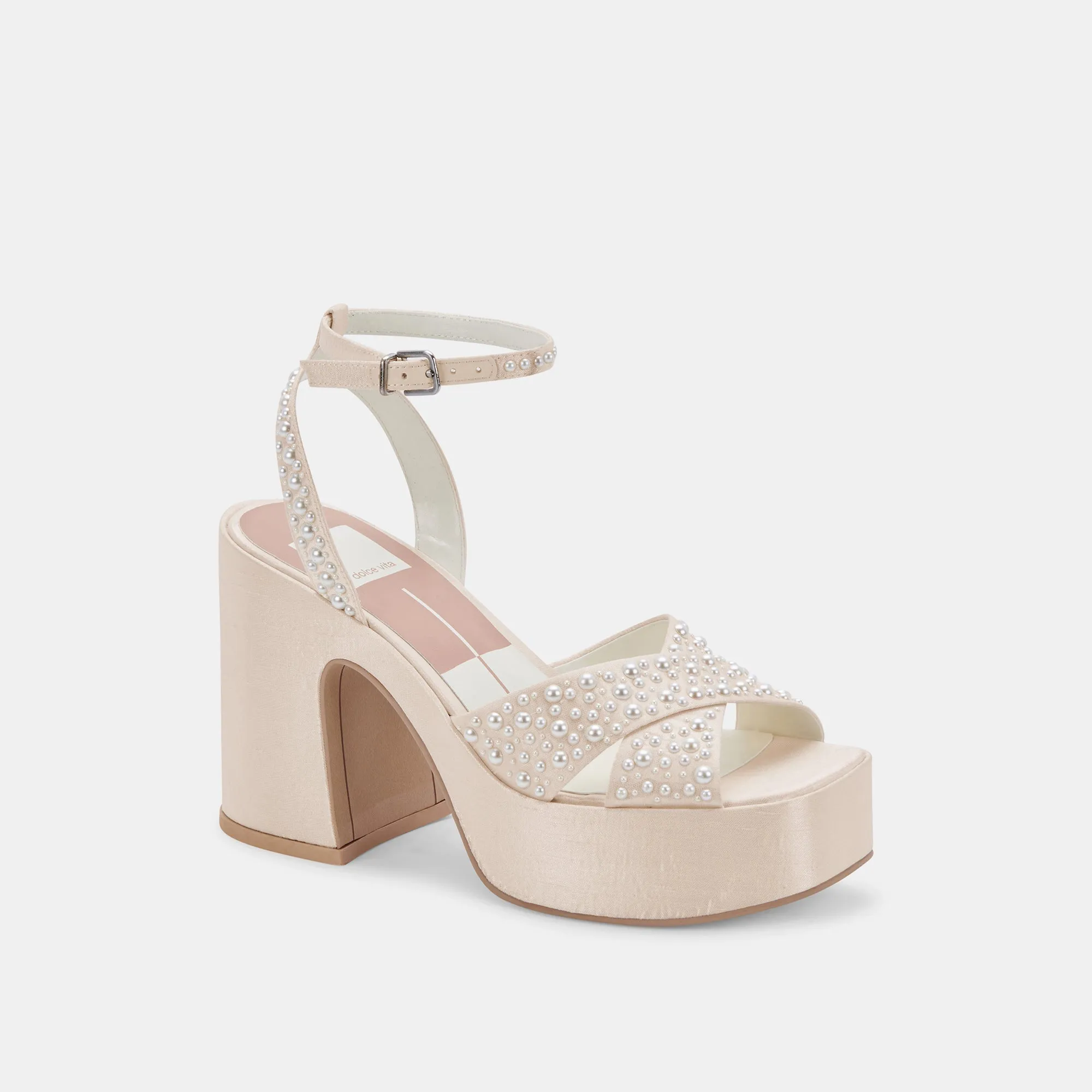 WESSI PEARL HEELS VANILLA PEARLS - re:vita