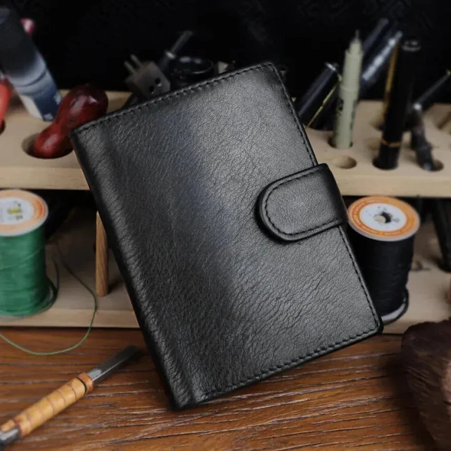 Women's Handmade Cow Leather Multi-card Holder Large Wallet