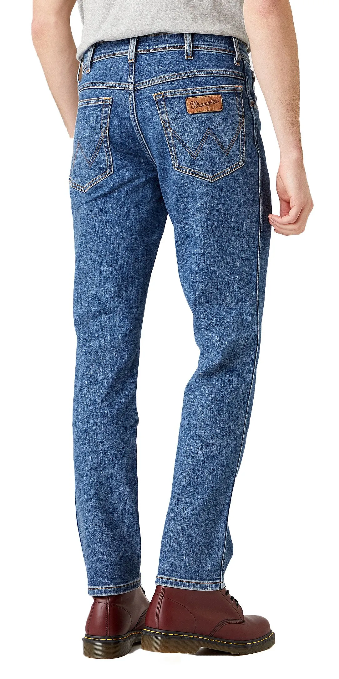 Wrangler Texas Slim Stretch Denim Jeans Stonewash