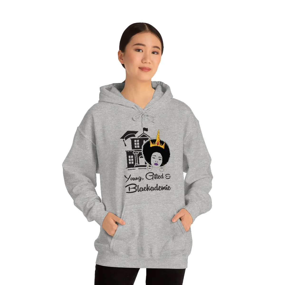 Young, Gifted, and Blackademic Unisex Heavy Blend Hooded Sweatshirt