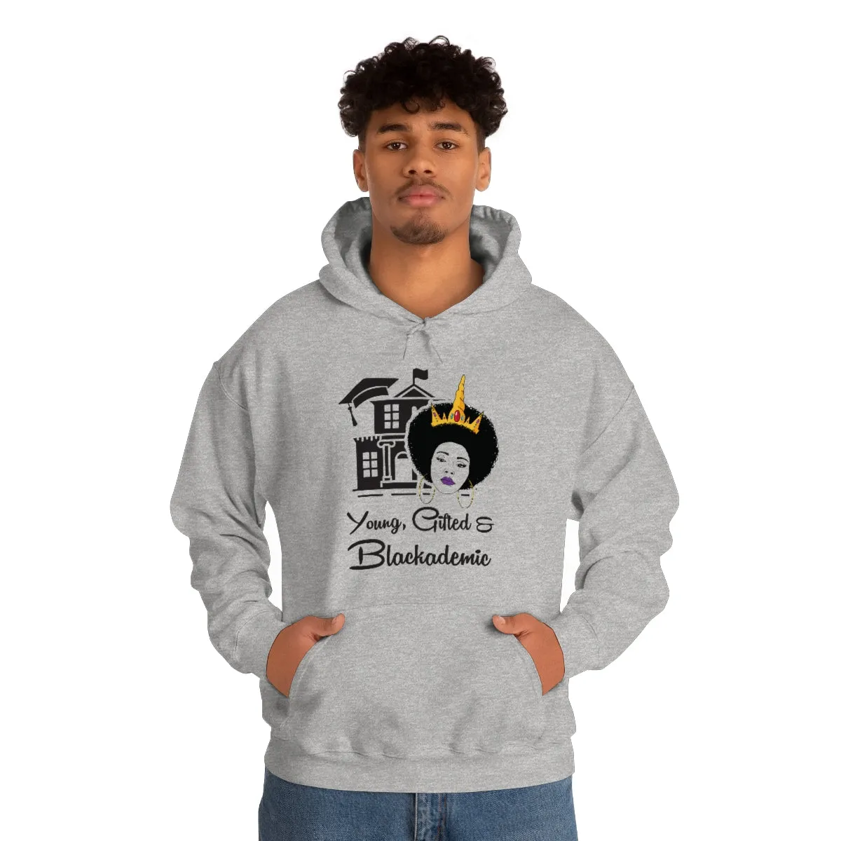 Young, Gifted, and Blackademic Unisex Heavy Blend Hooded Sweatshirt