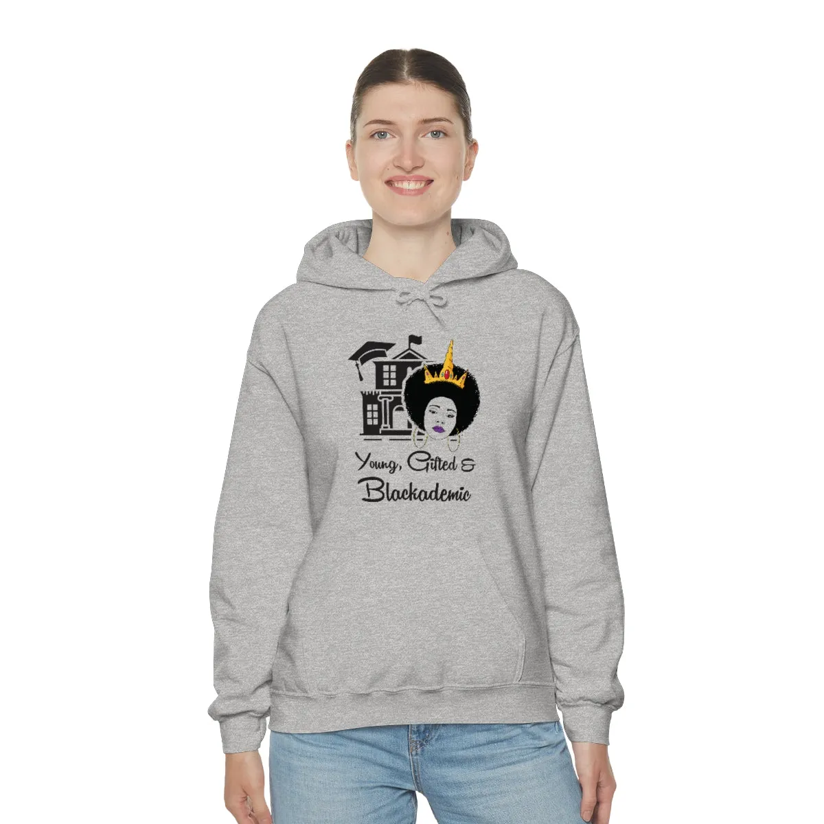 Young, Gifted, and Blackademic Unisex Heavy Blend Hooded Sweatshirt