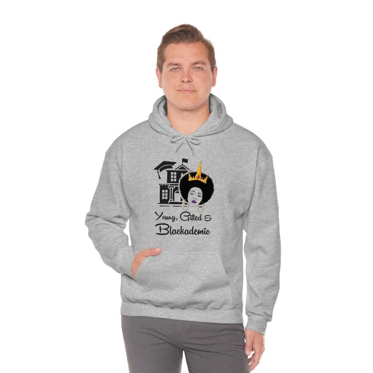 Young, Gifted, and Blackademic Unisex Heavy Blend Hooded Sweatshirt