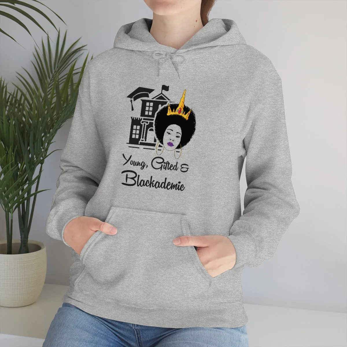 Young, Gifted, and Blackademic Unisex Heavy Blend Hooded Sweatshirt