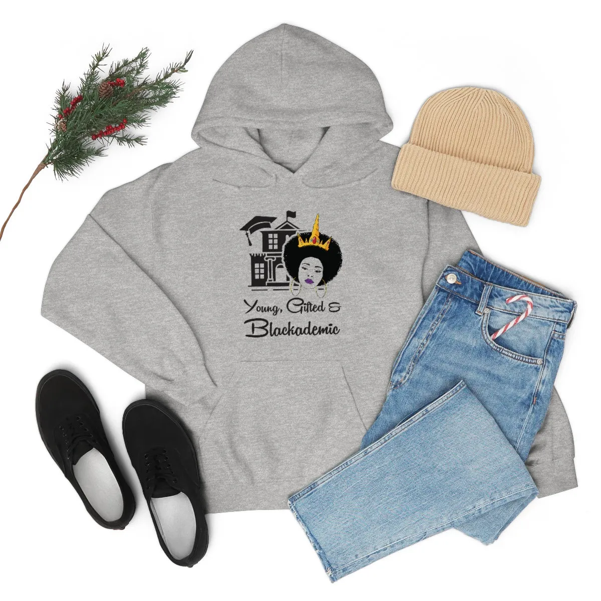 Young, Gifted, and Blackademic Unisex Heavy Blend Hooded Sweatshirt