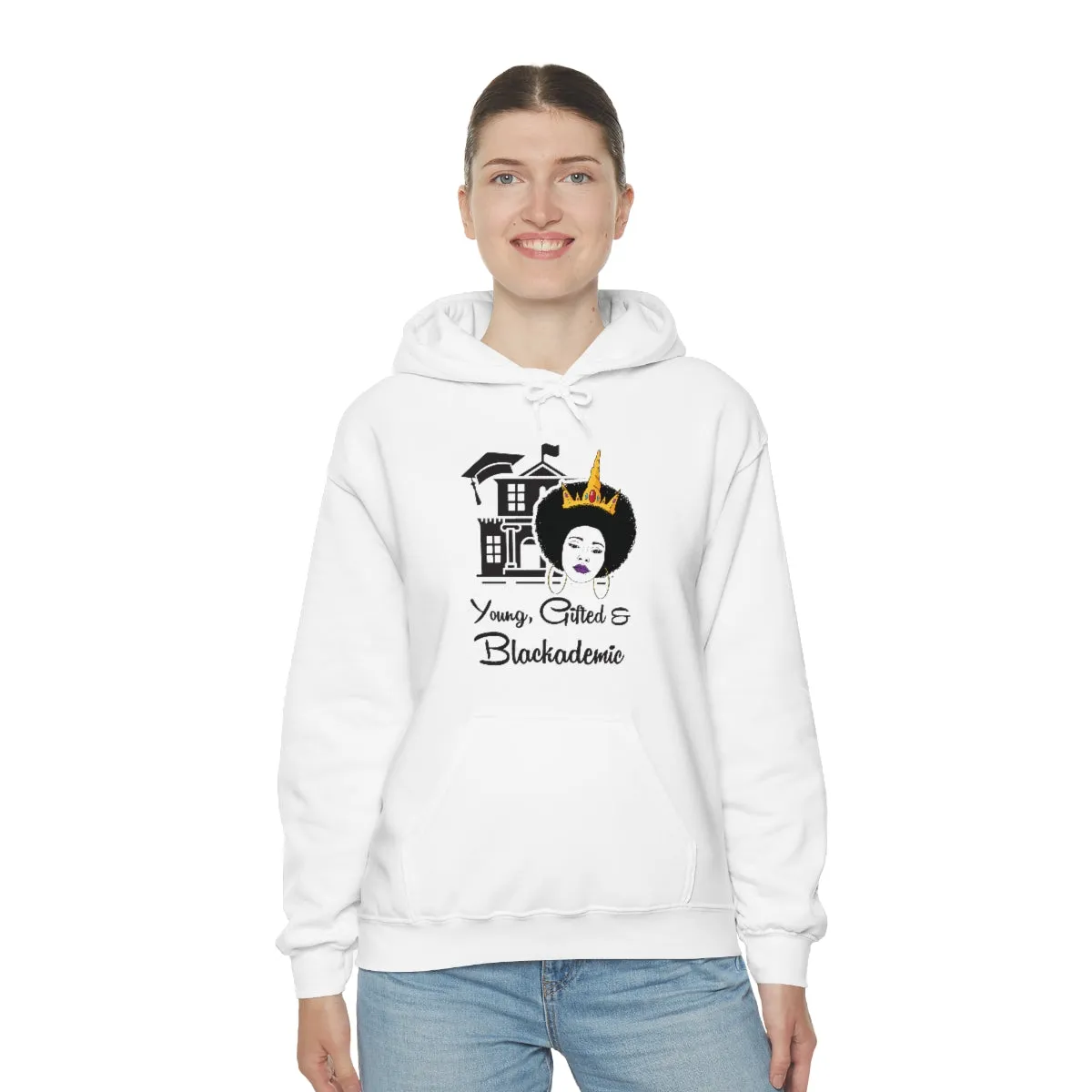 Young, Gifted, and Blackademic Unisex Heavy Blend Hooded Sweatshirt