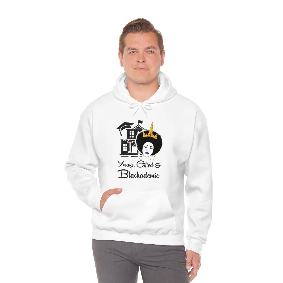 Young, Gifted, and Blackademic Unisex Heavy Blend Hooded Sweatshirt