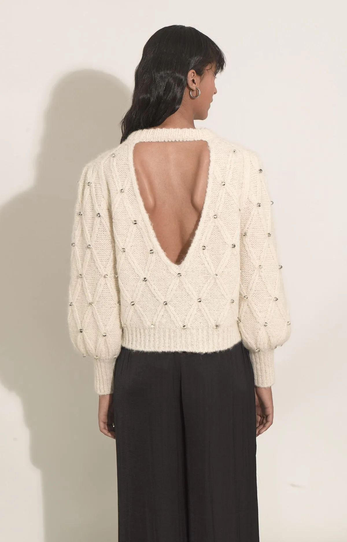 ZARIA SWEATER - IVORY/BEADS 