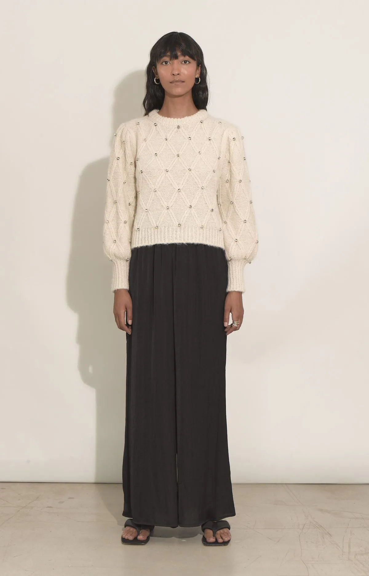 ZARIA SWEATER - IVORY/BEADS 