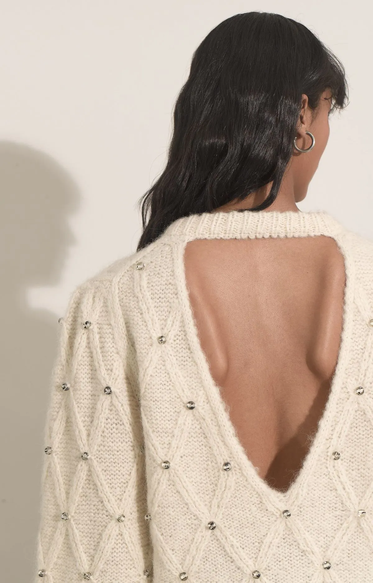 ZARIA SWEATER - IVORY/BEADS 