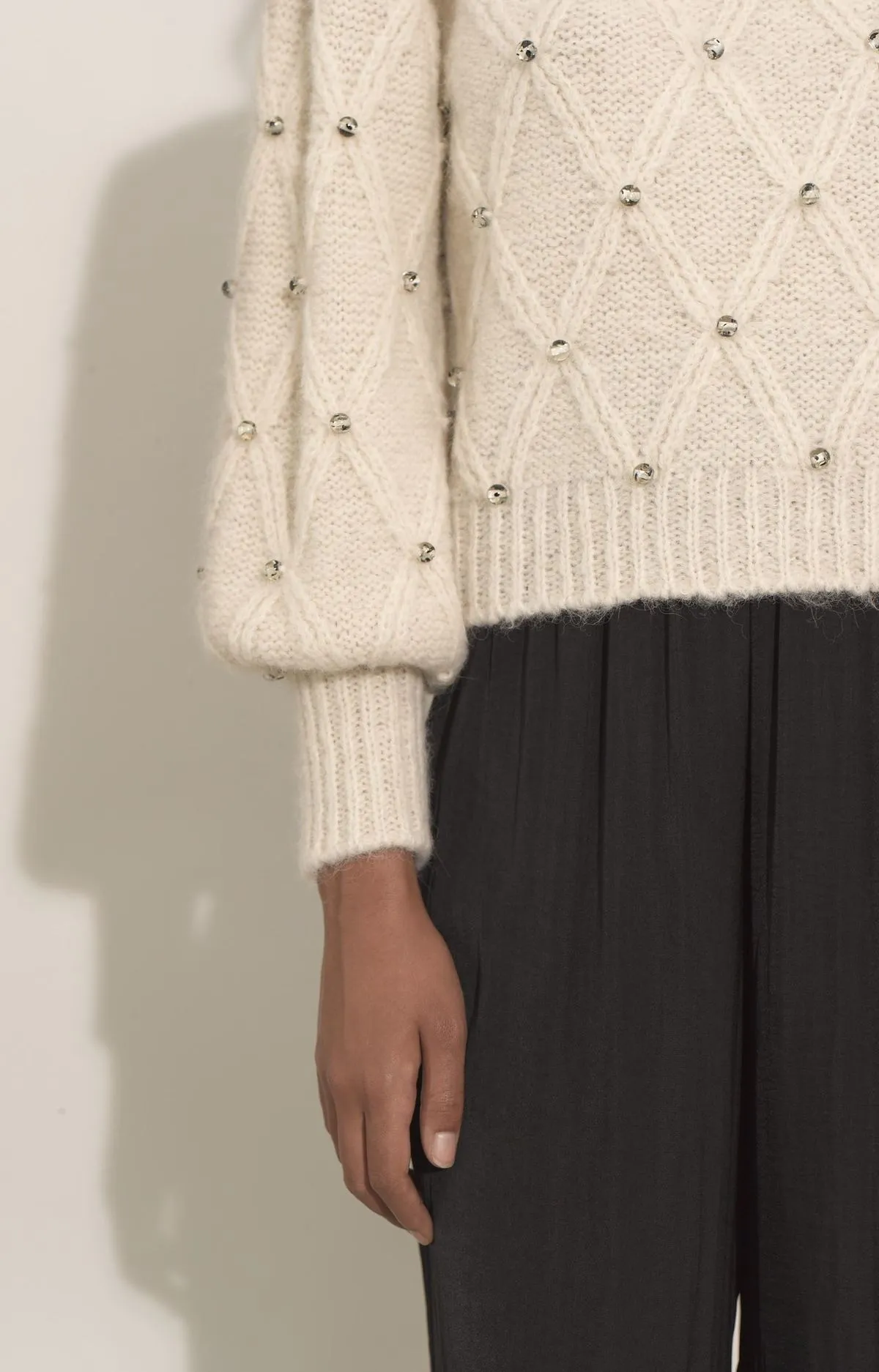 ZARIA SWEATER - IVORY/BEADS 