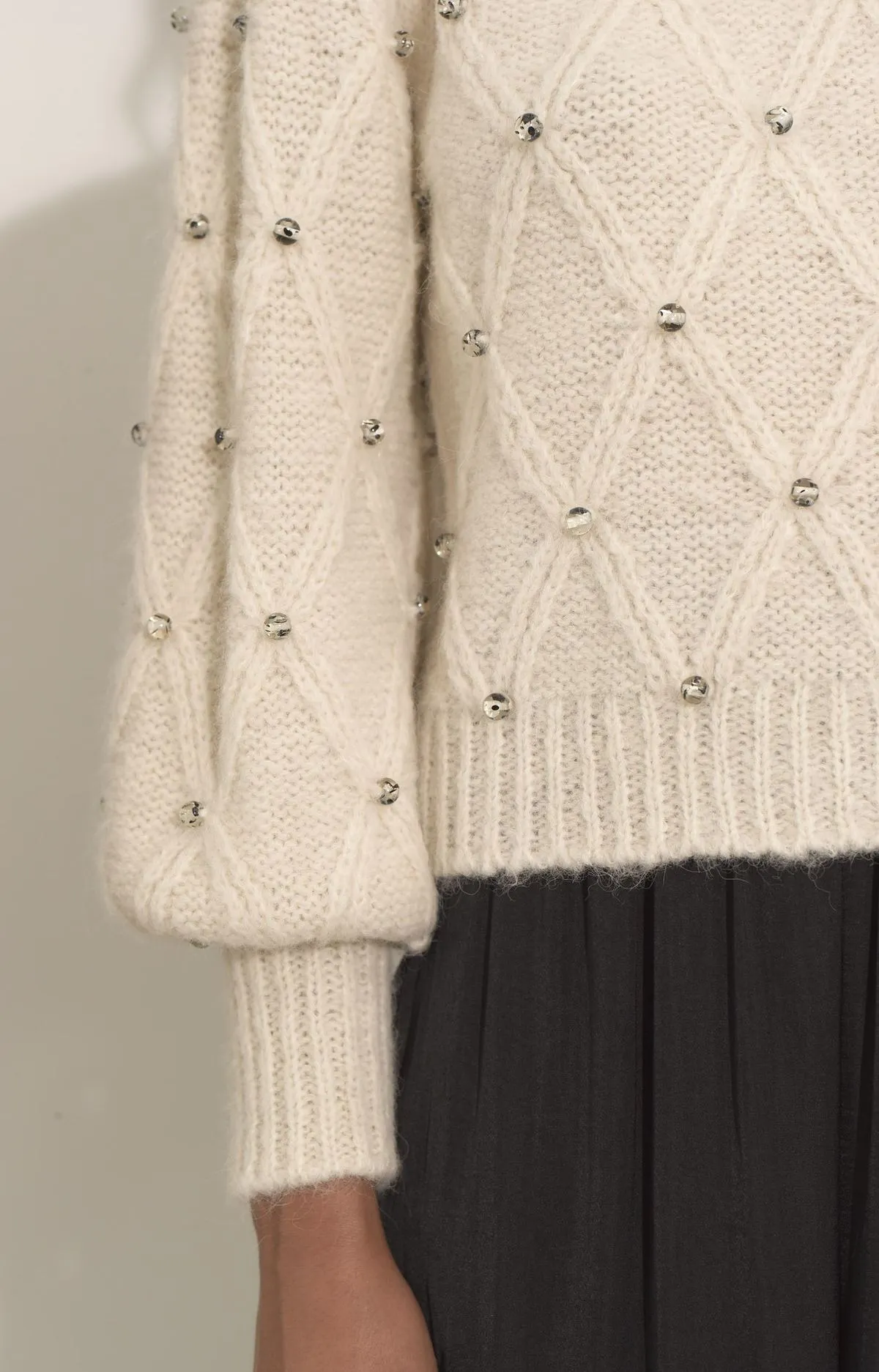 ZARIA SWEATER - IVORY/BEADS 