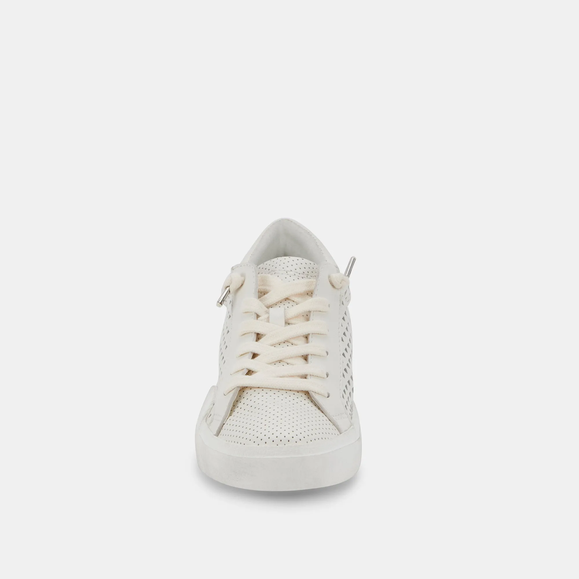 ZINA PERFORATED SNEAKERS WHITE PERFORATED LEATHER