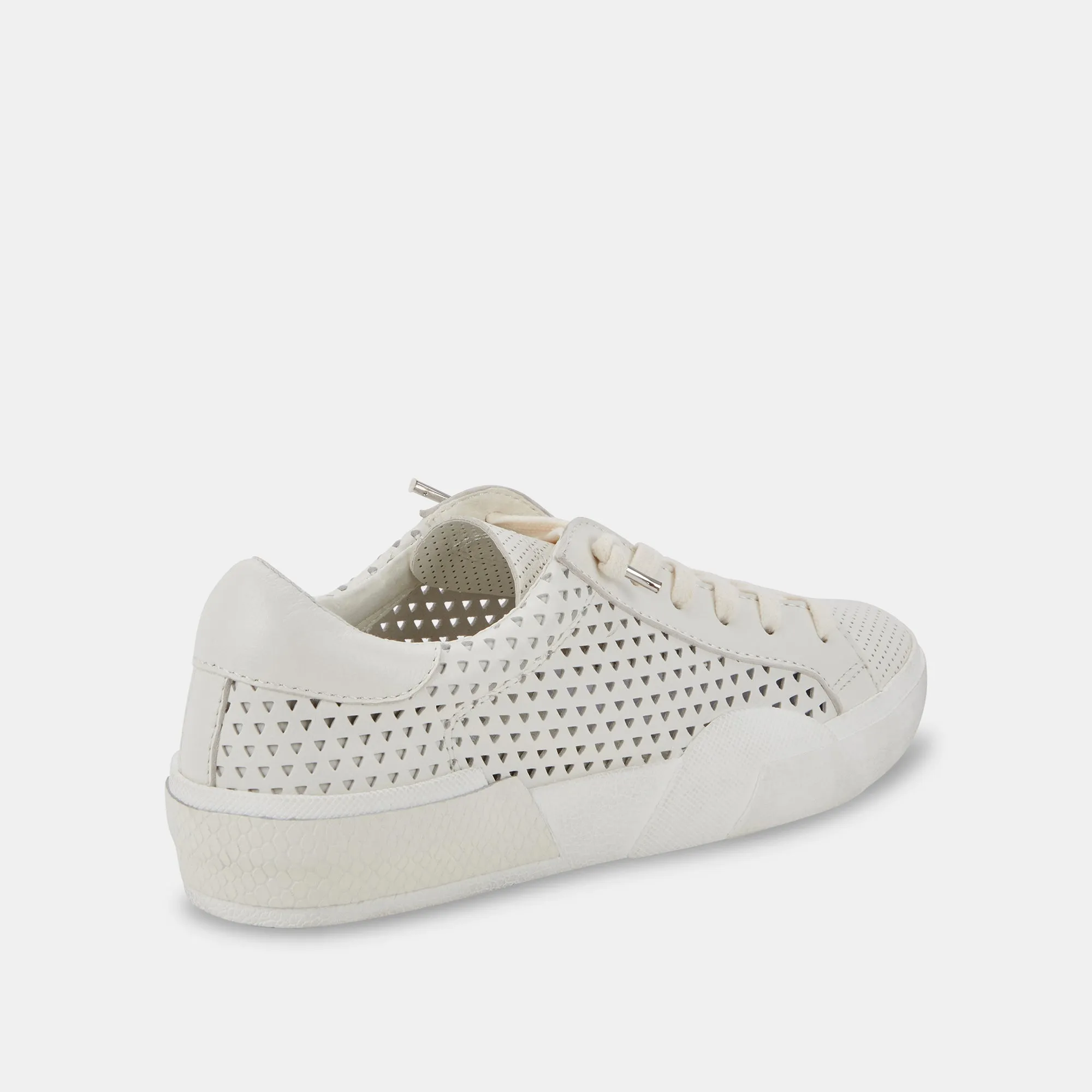 ZINA PERFORATED SNEAKERS WHITE PERFORATED LEATHER