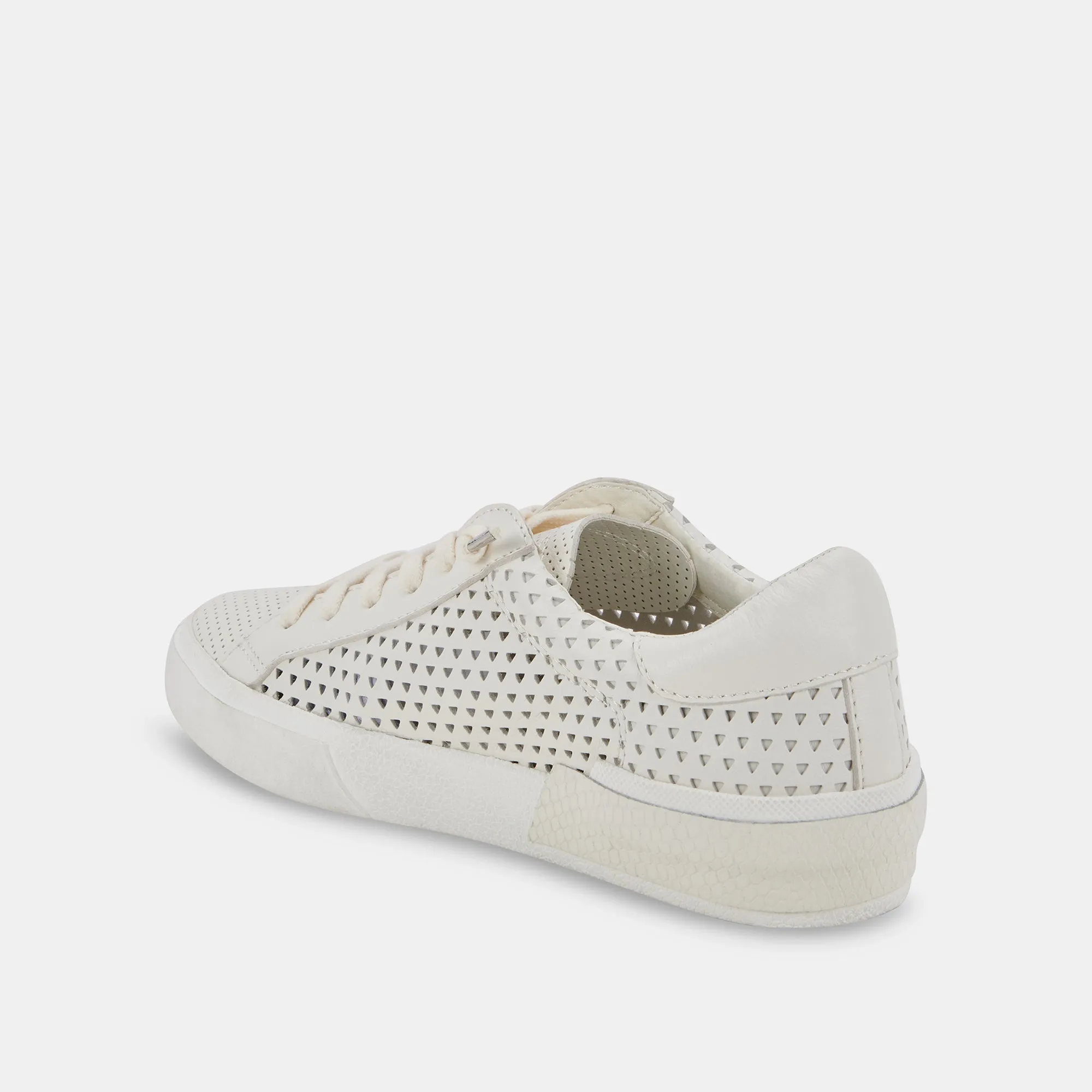 ZINA PERFORATED SNEAKERS WHITE PERFORATED LEATHER